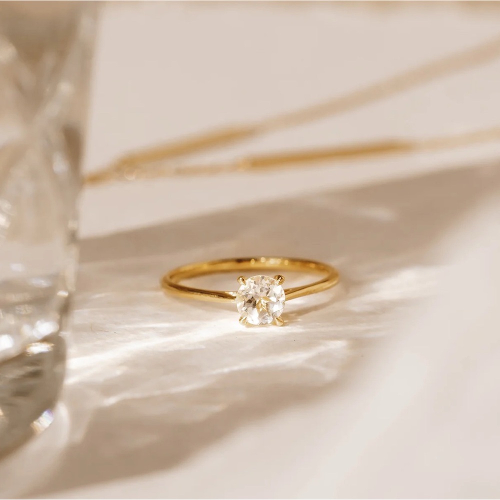 White Topaz Bridal Set — Gold Vermeil